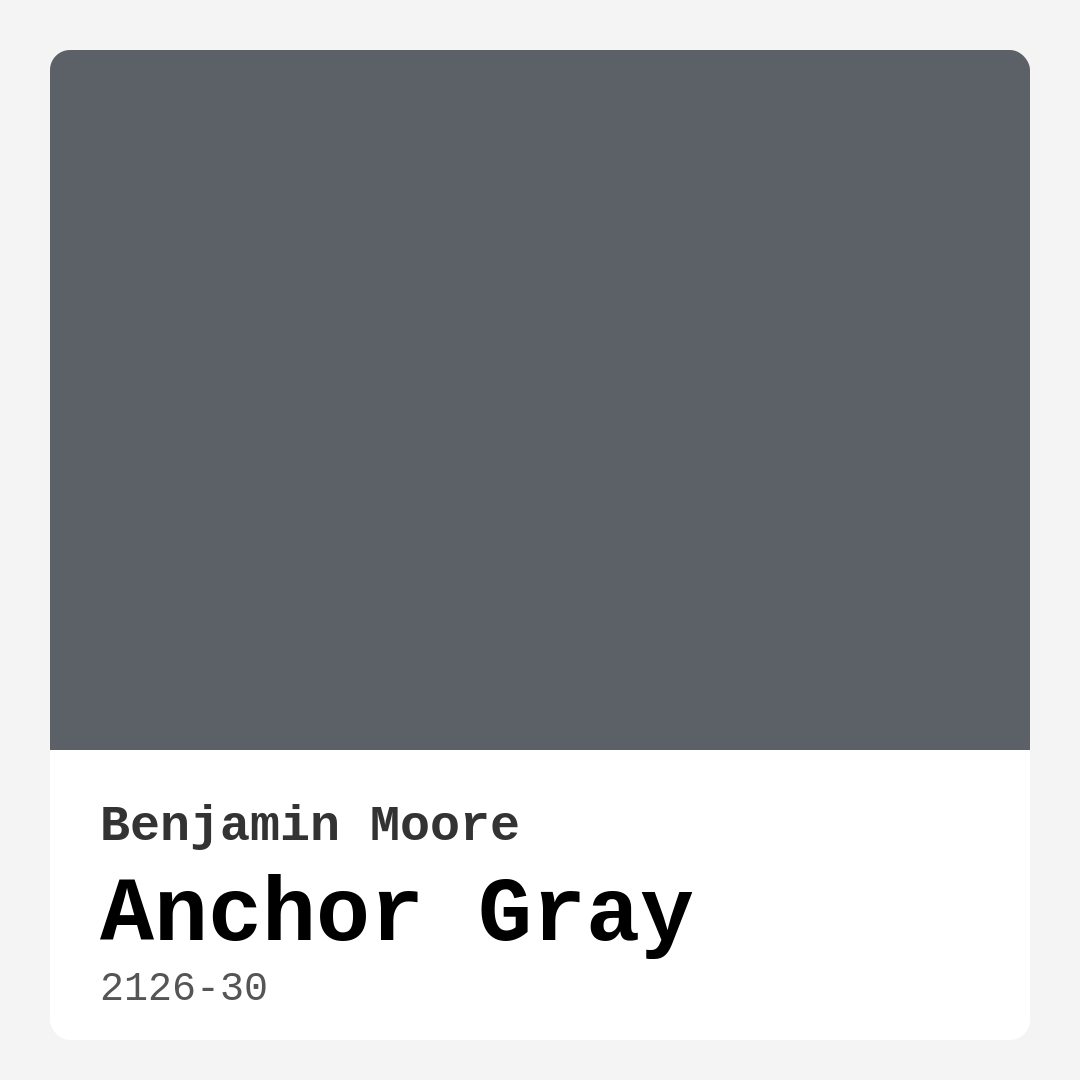 Anchor Gray 2126-30 by Benjamin Moore