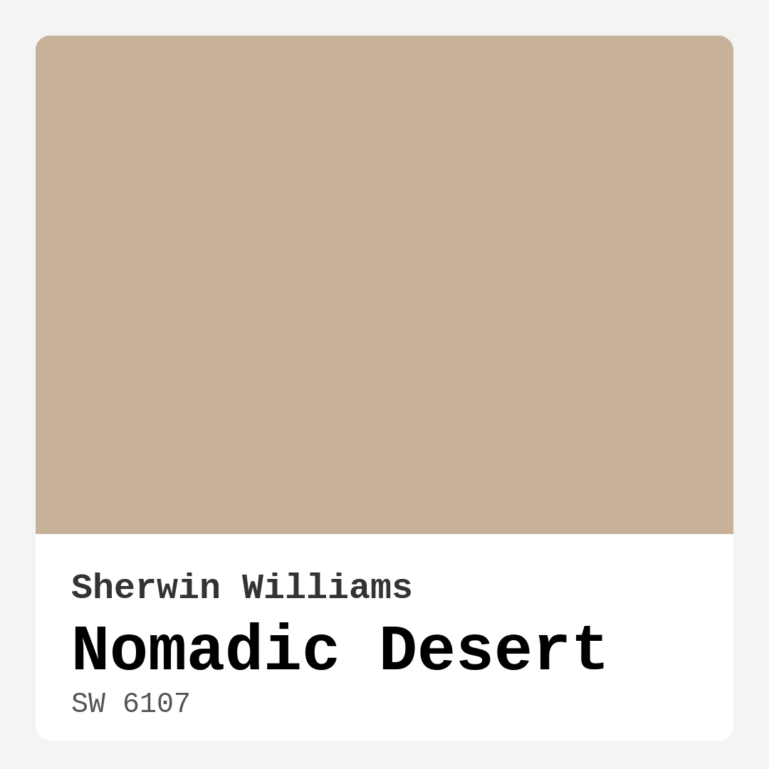 Nomadic Desert SW 6107 by Sherwin Williams