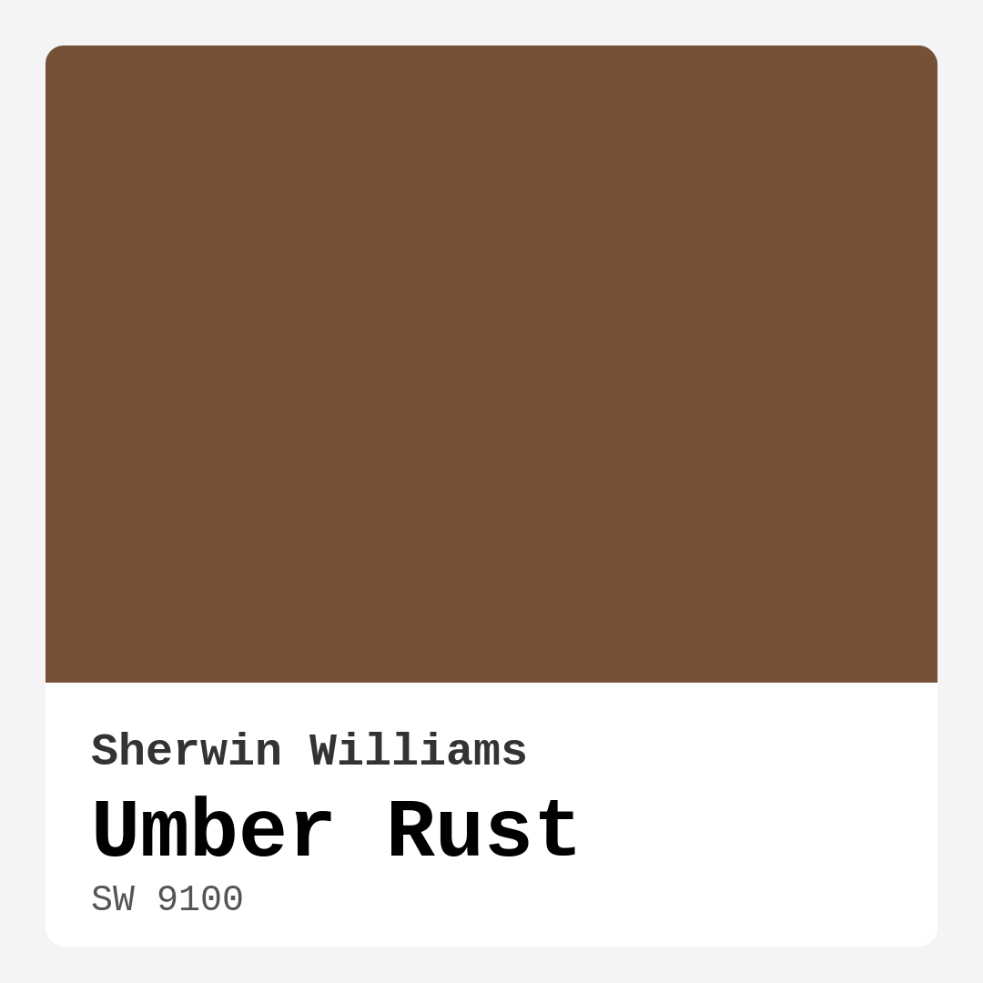 Umber Rust SW 9100 by Sherwin Williams