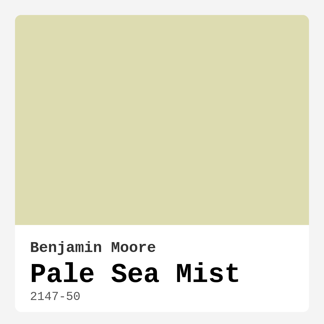 Benjamin Moore Pale Sea Mist 2147-50 Real Images