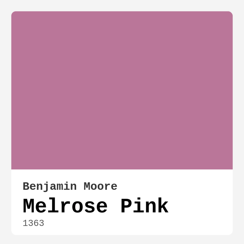 Melrose Pink 1363 by Benjamin Moore