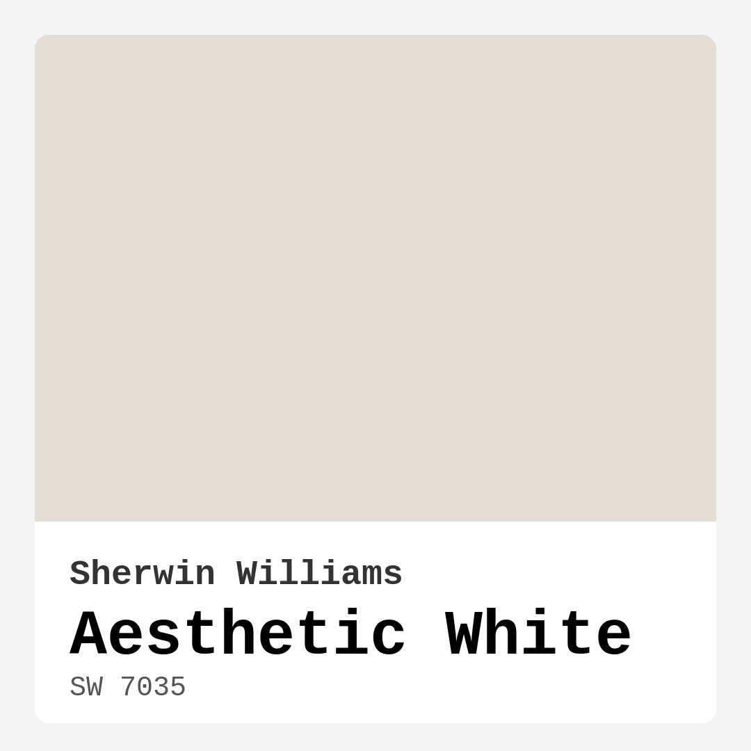 Aesthetic White SW 7035 by Sherwin Williams
