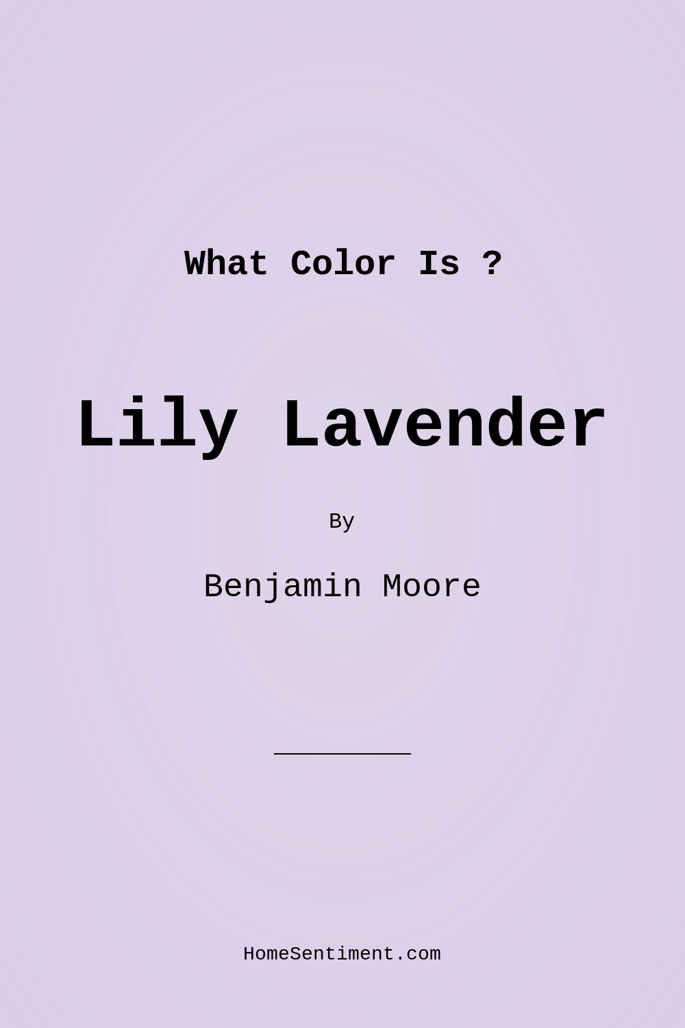Lily Lavender 2071-60 by Benjamin Moore