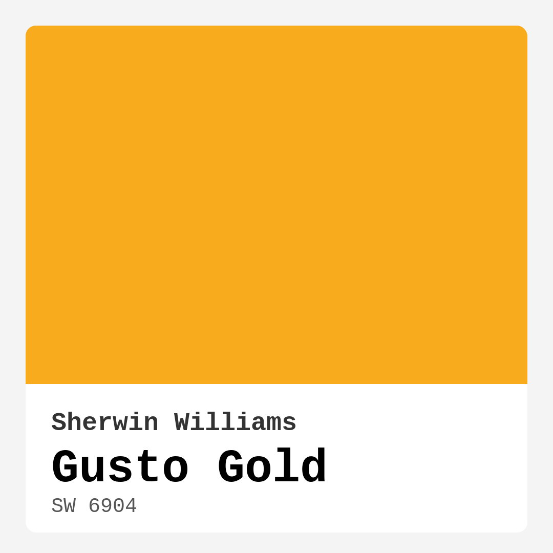 Gusto Gold SW 6904 by Sherwin Williams