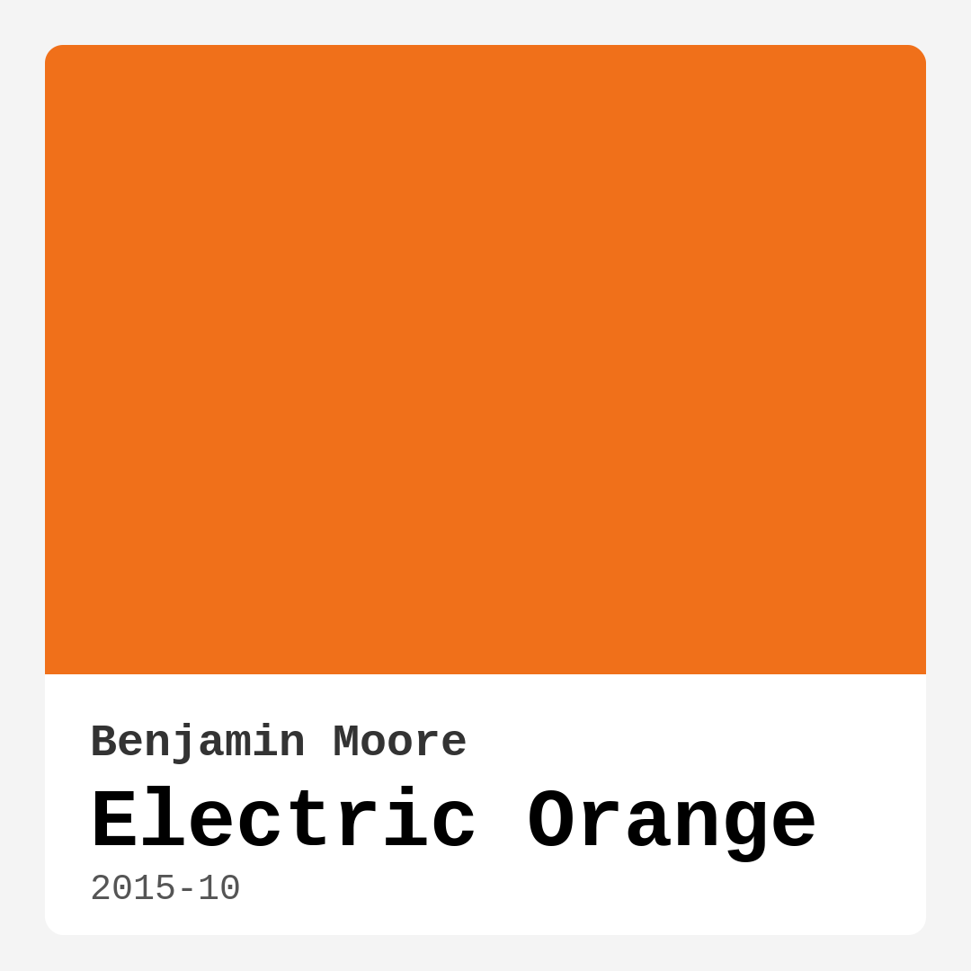 Electric Orange 2015-10 by Benjamin Moore