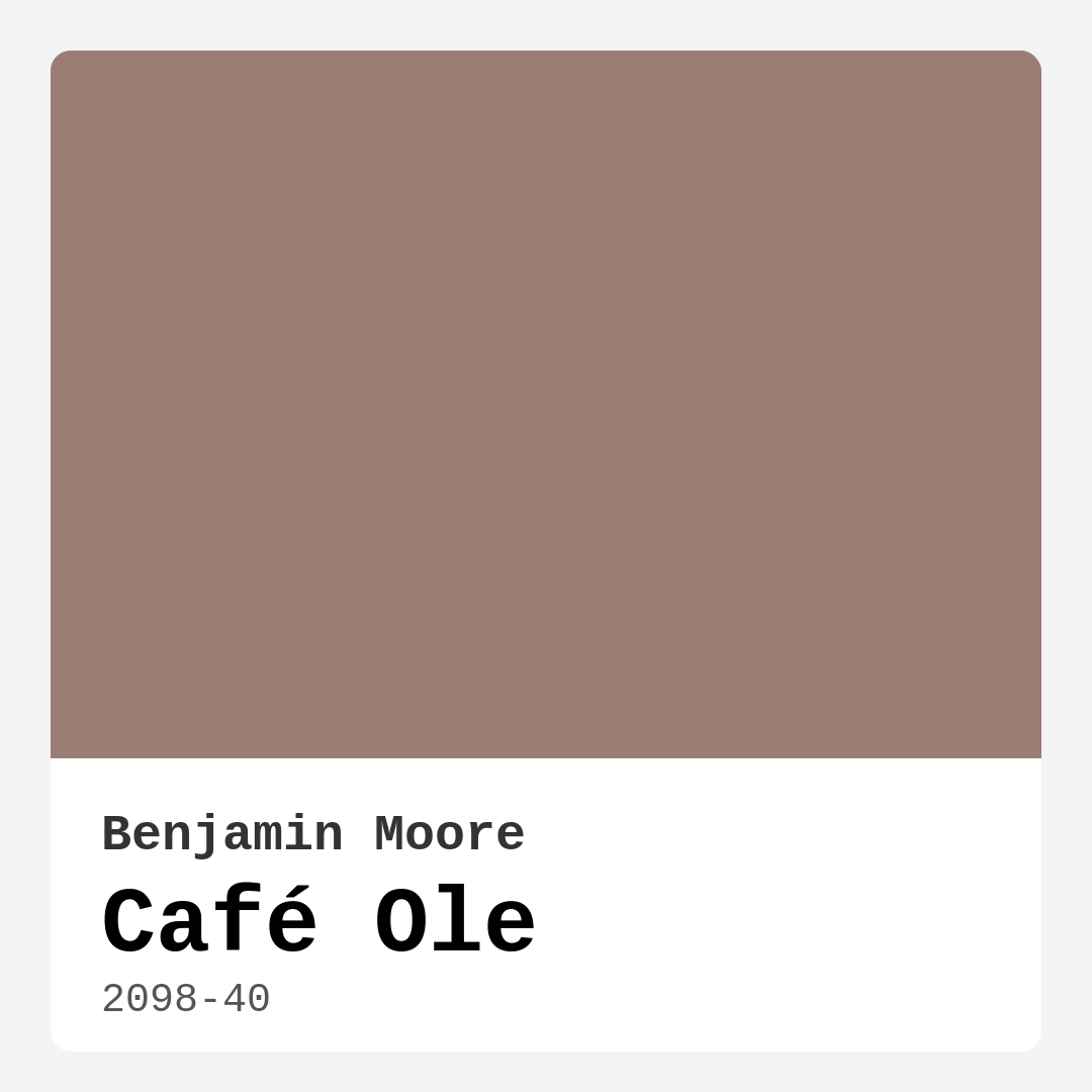 Café Ole 2098-40 by Benjamin Moore