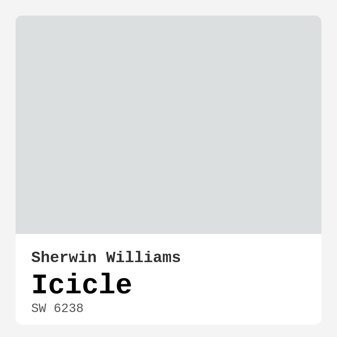 Sherwin Williams Icicle SW 6238 Real Images