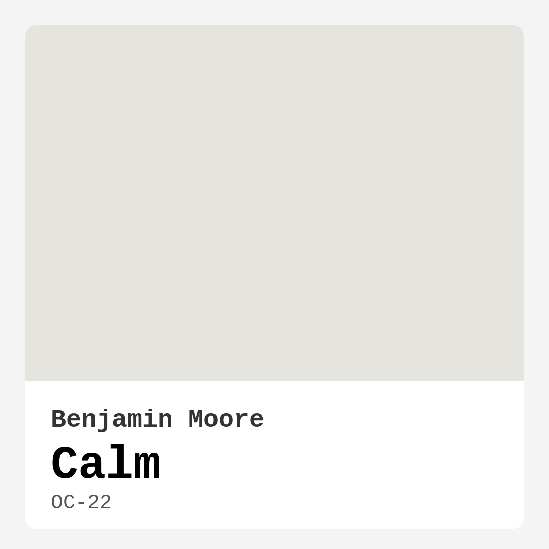 Calm OC-22 by Benjamin Moore
