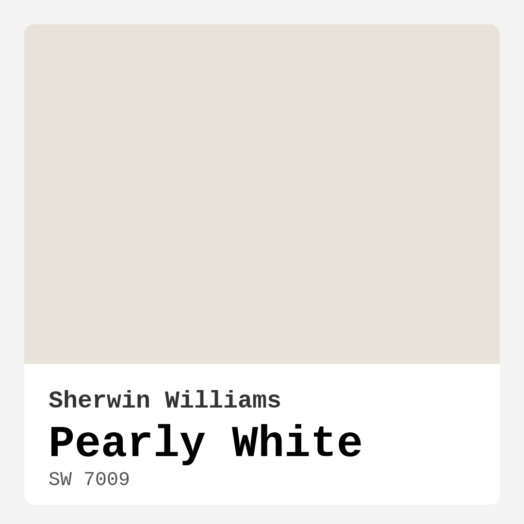 Pearly White SW 7009 by Sherwin Williams