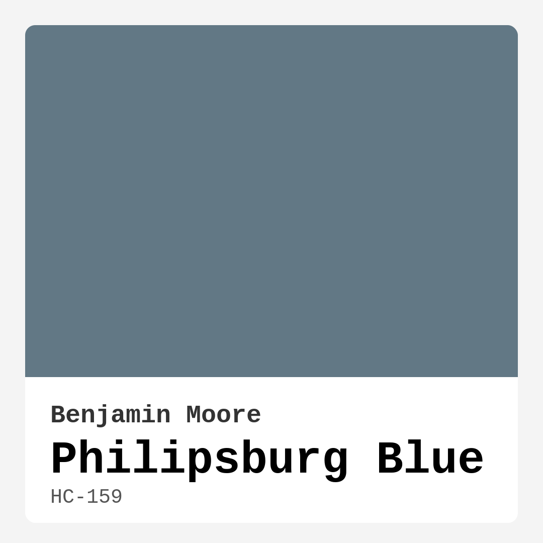 Philipsburg Blue HC-159 by Benjamin Moore