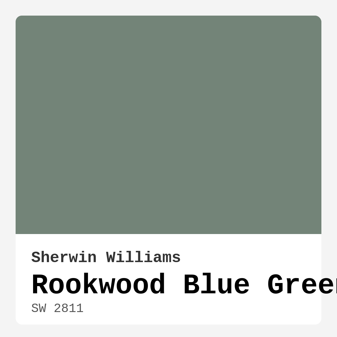 Rookwood Blue Green SW 2811 by Sherwin Williams
