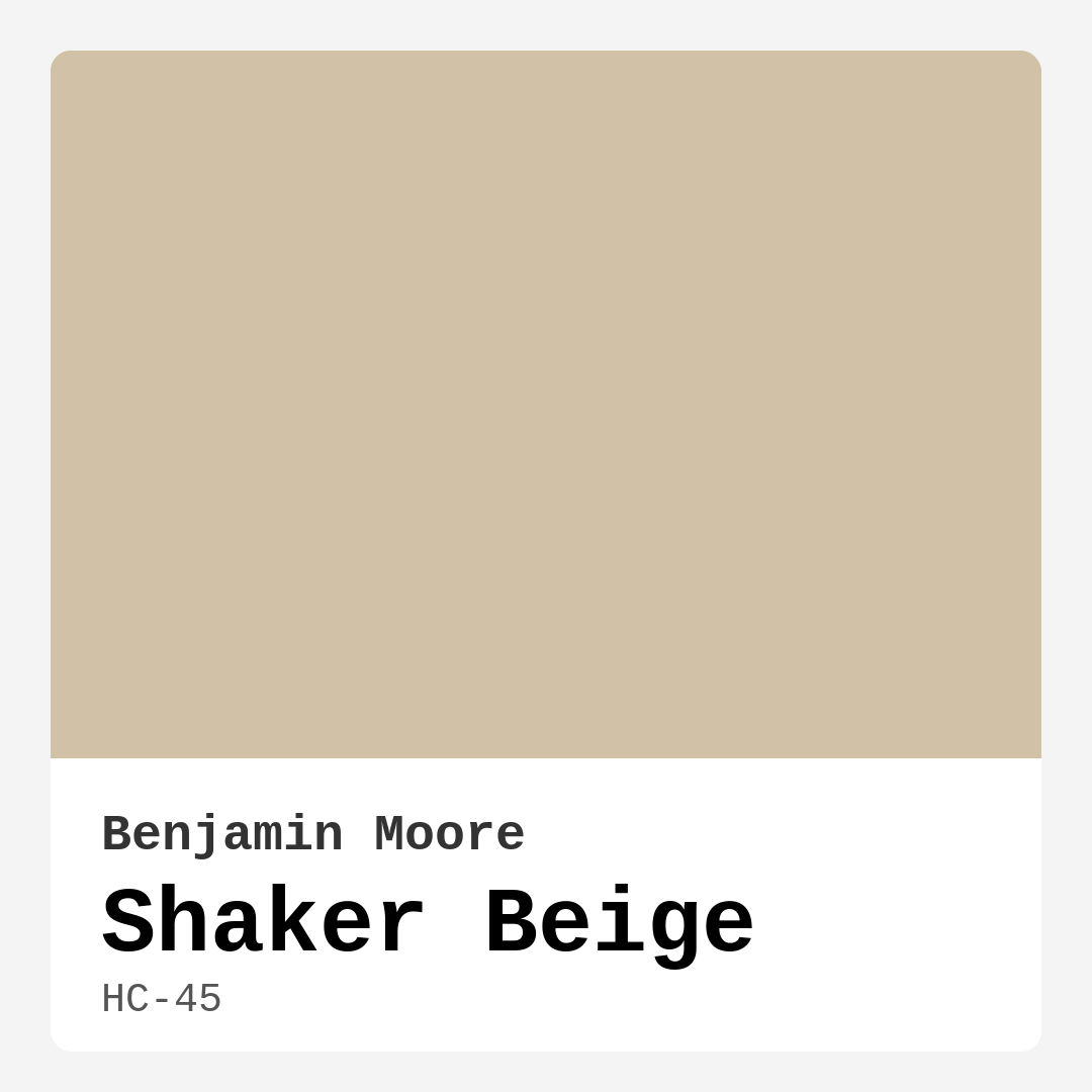 Shaker Beige HC-45 by Benjamin Moore
