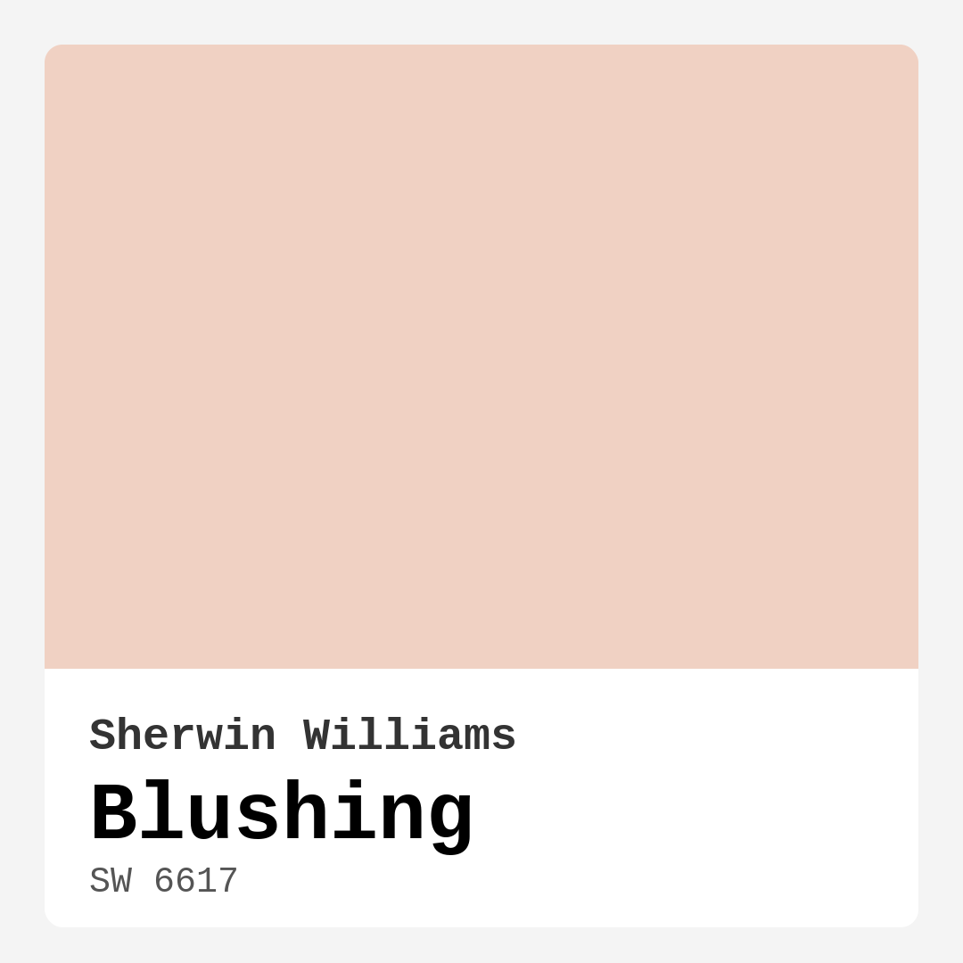 Sherwin Williams Blushing SW 6617 Real Images