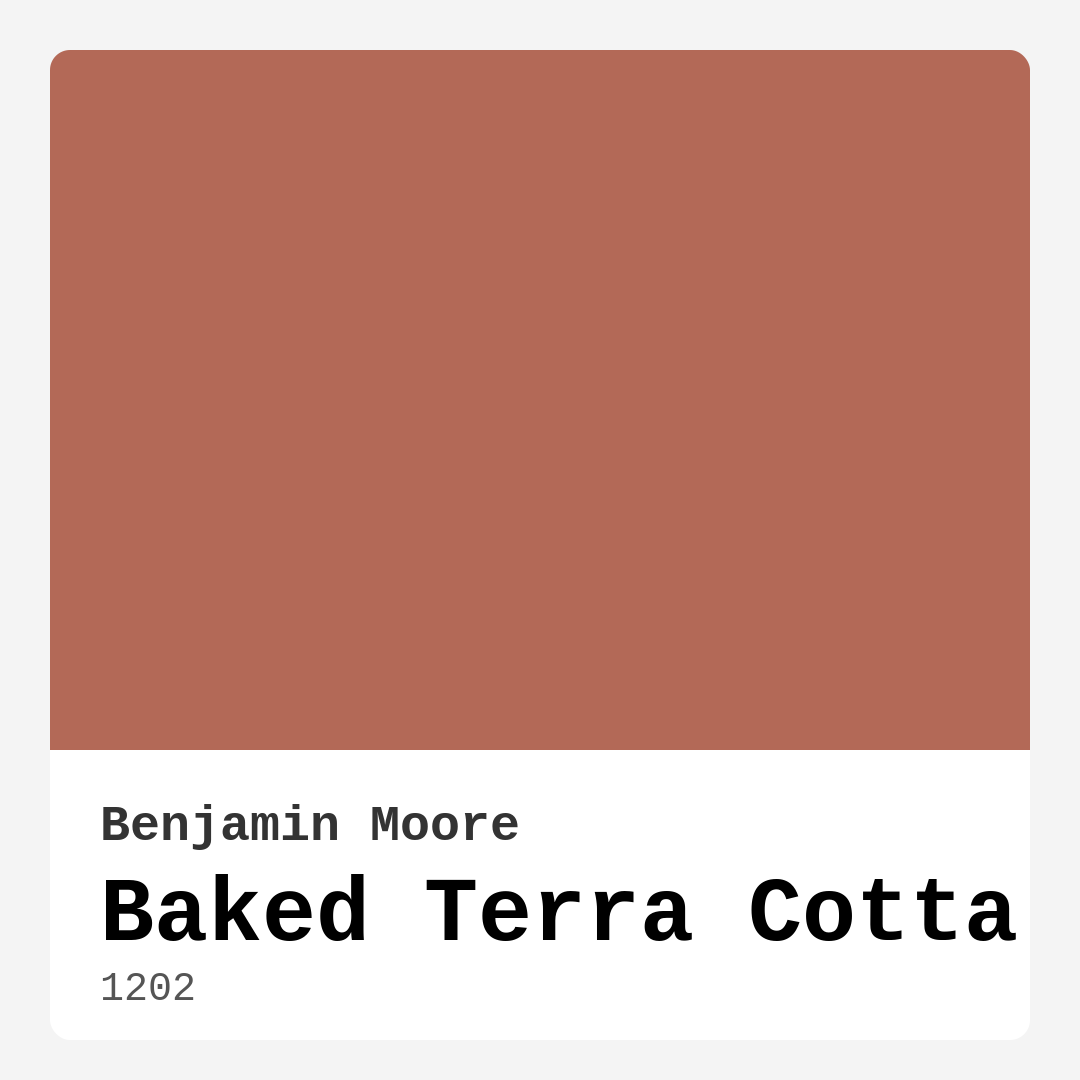 Baked Terra Cotta 1202 by Benjamin Moore
