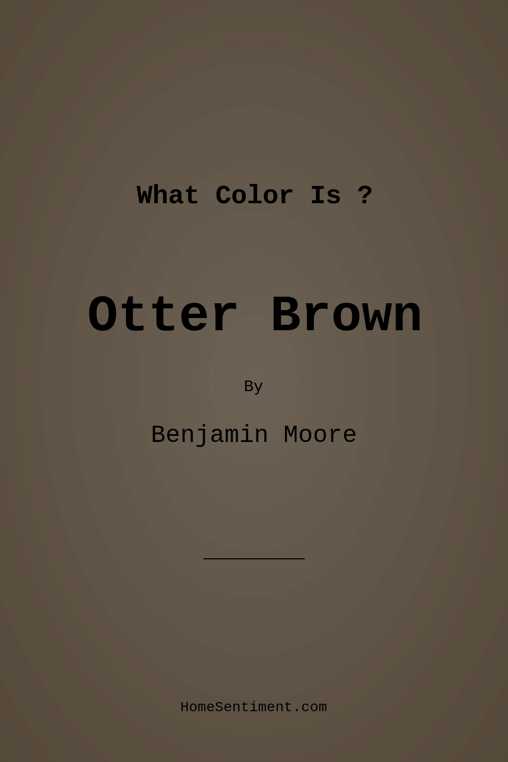 Otter Brown 2137-10 by Benjamin Moore