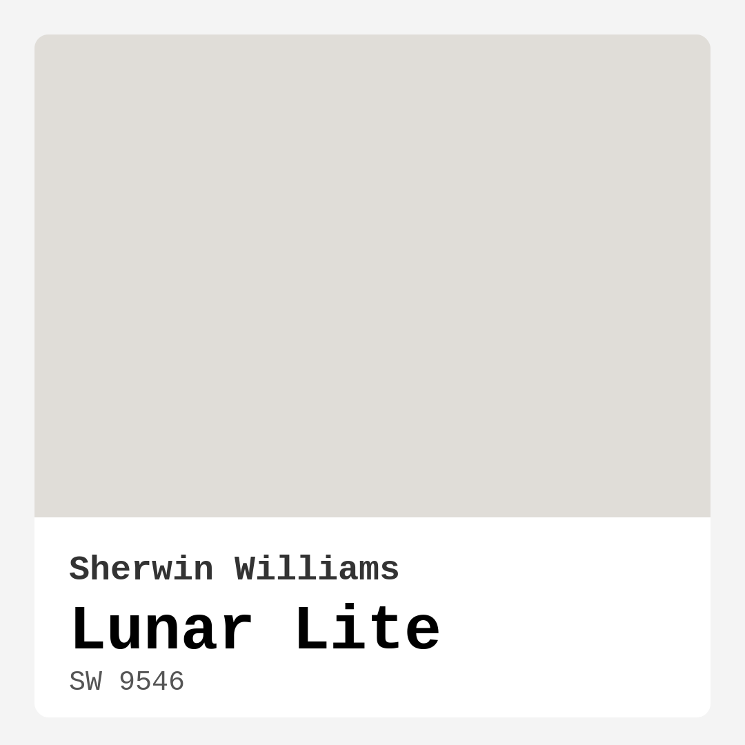 Lunar Lite SW 9546 by Sherwin Williams