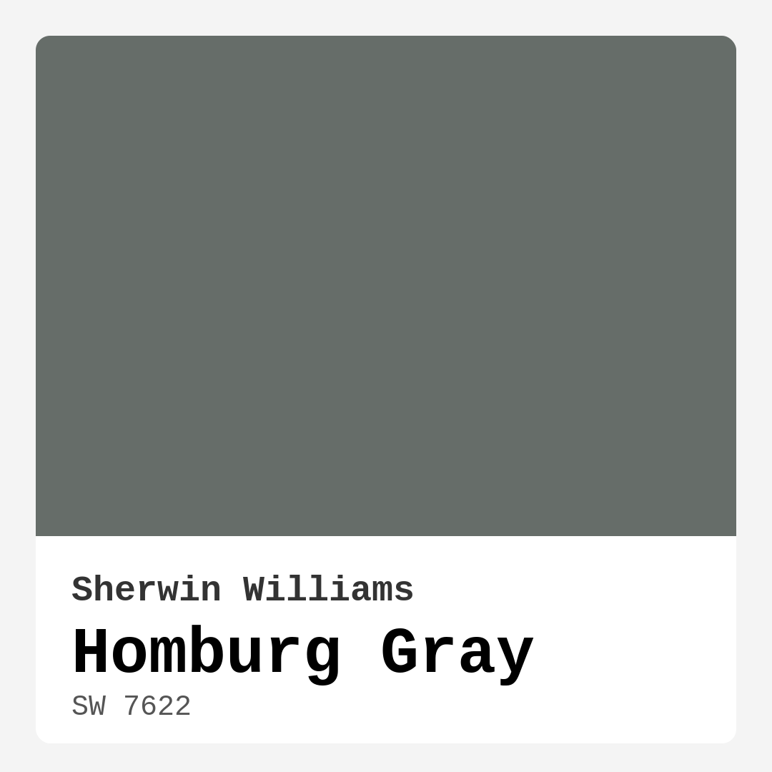 Homburg Gray SW 7622 by Sherwin Williams