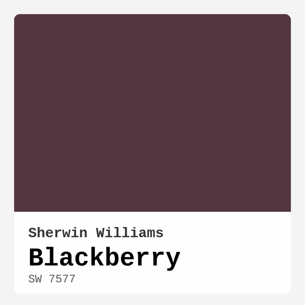 Blackberry SW 7577 by Sherwin Williams
