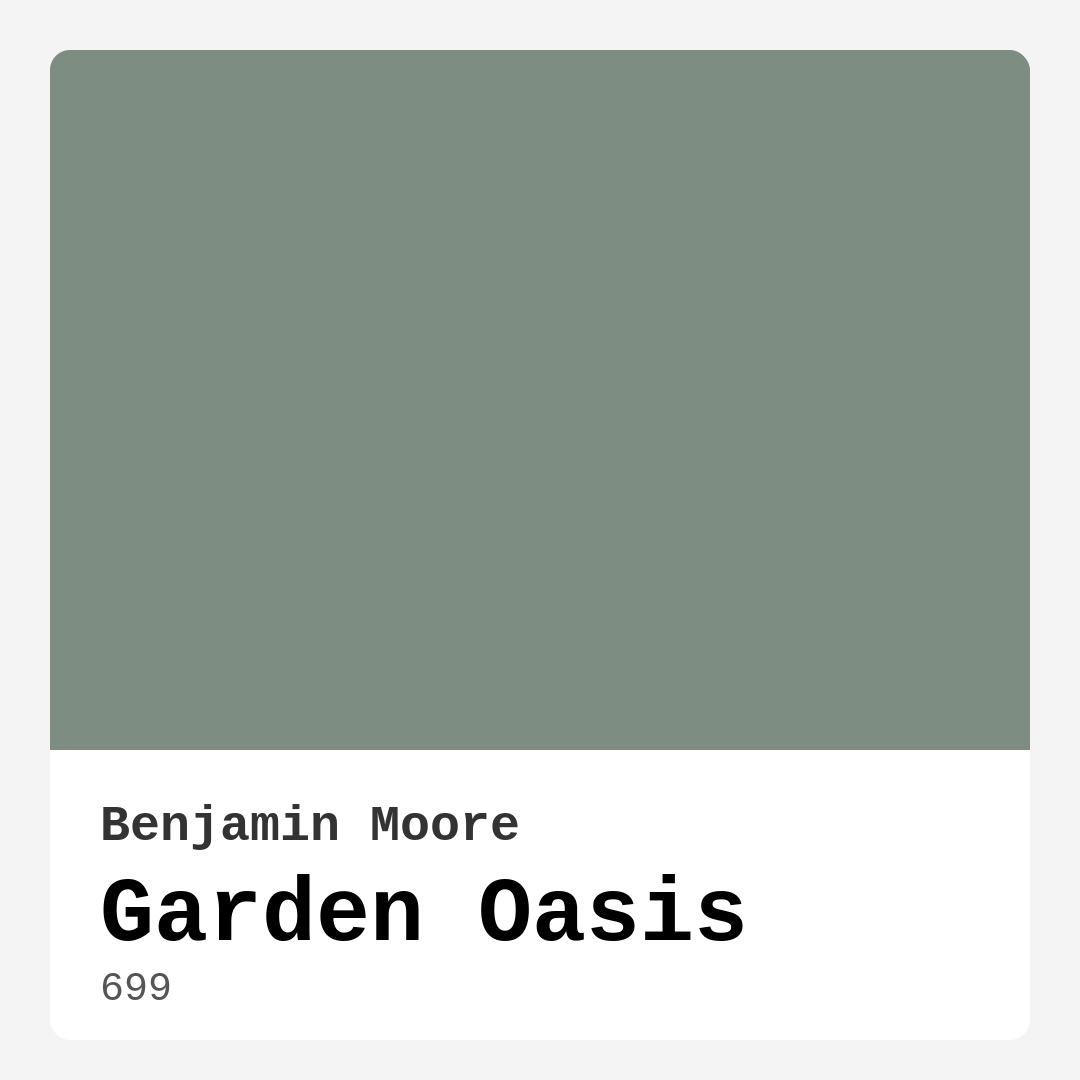 Benjamin Moore Garden Oasis 699 Real Images