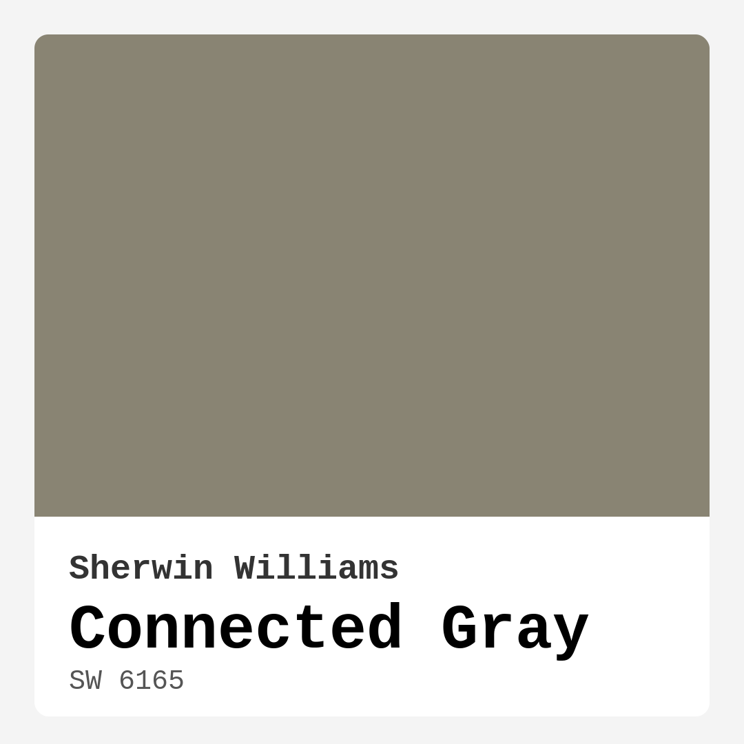 Connected Gray SW 6165 by Sherwin Williams