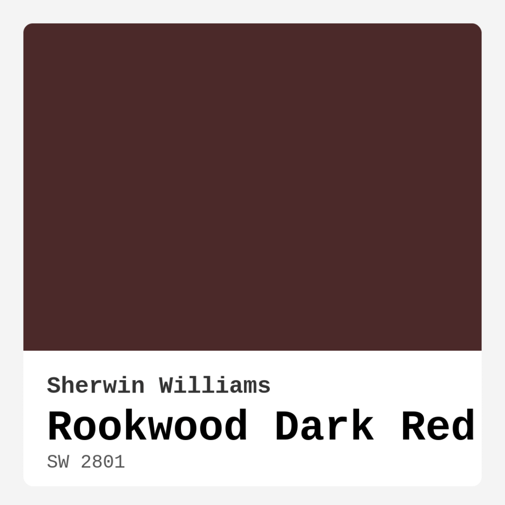 Rookwood Dark Red SW 2801 by Sherwin Williams