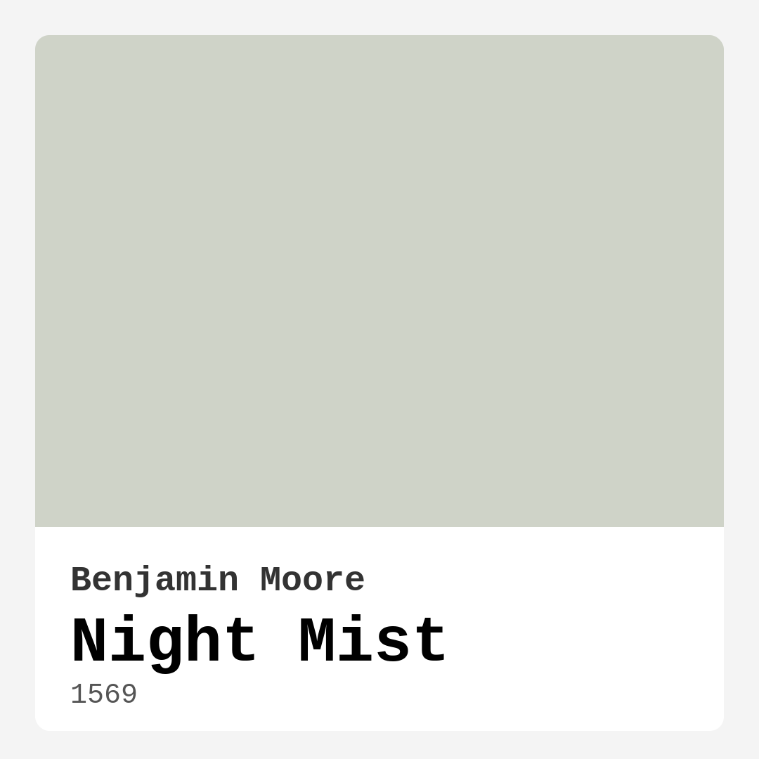 Benjamin Moore Night Mist 1569 Real Images