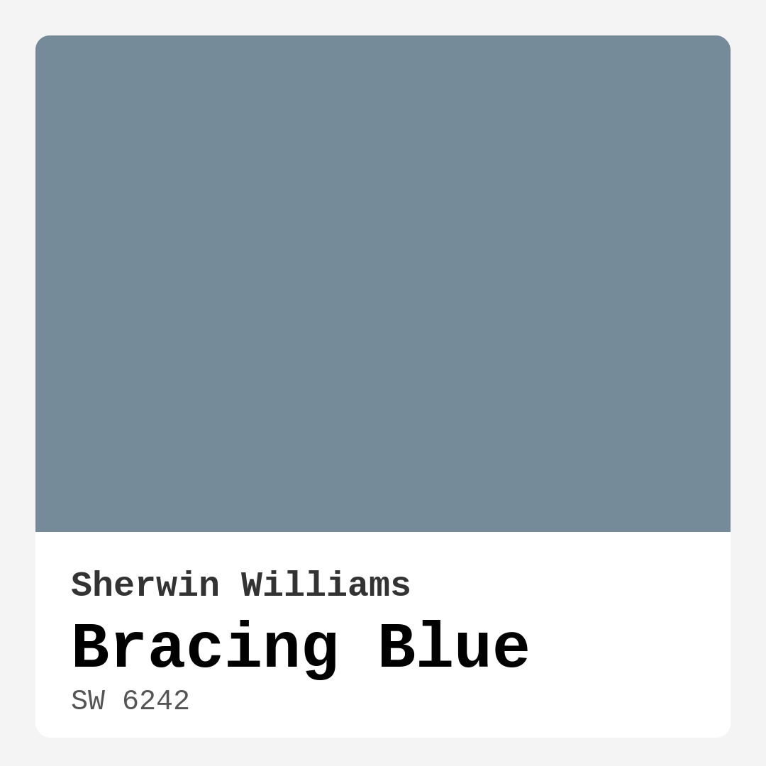 Bracing Blue SW 6242 by Sherwin Williams