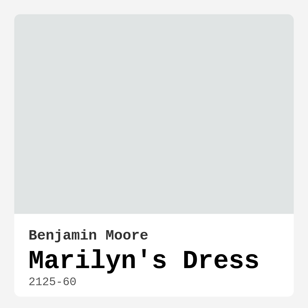 Marilyn’s Dress 2125-60 by Benjamin Moore