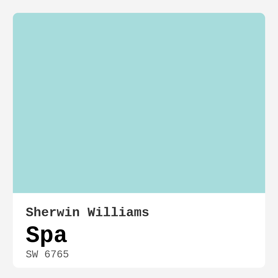 Spa SW 6765 by Sherwin Williams