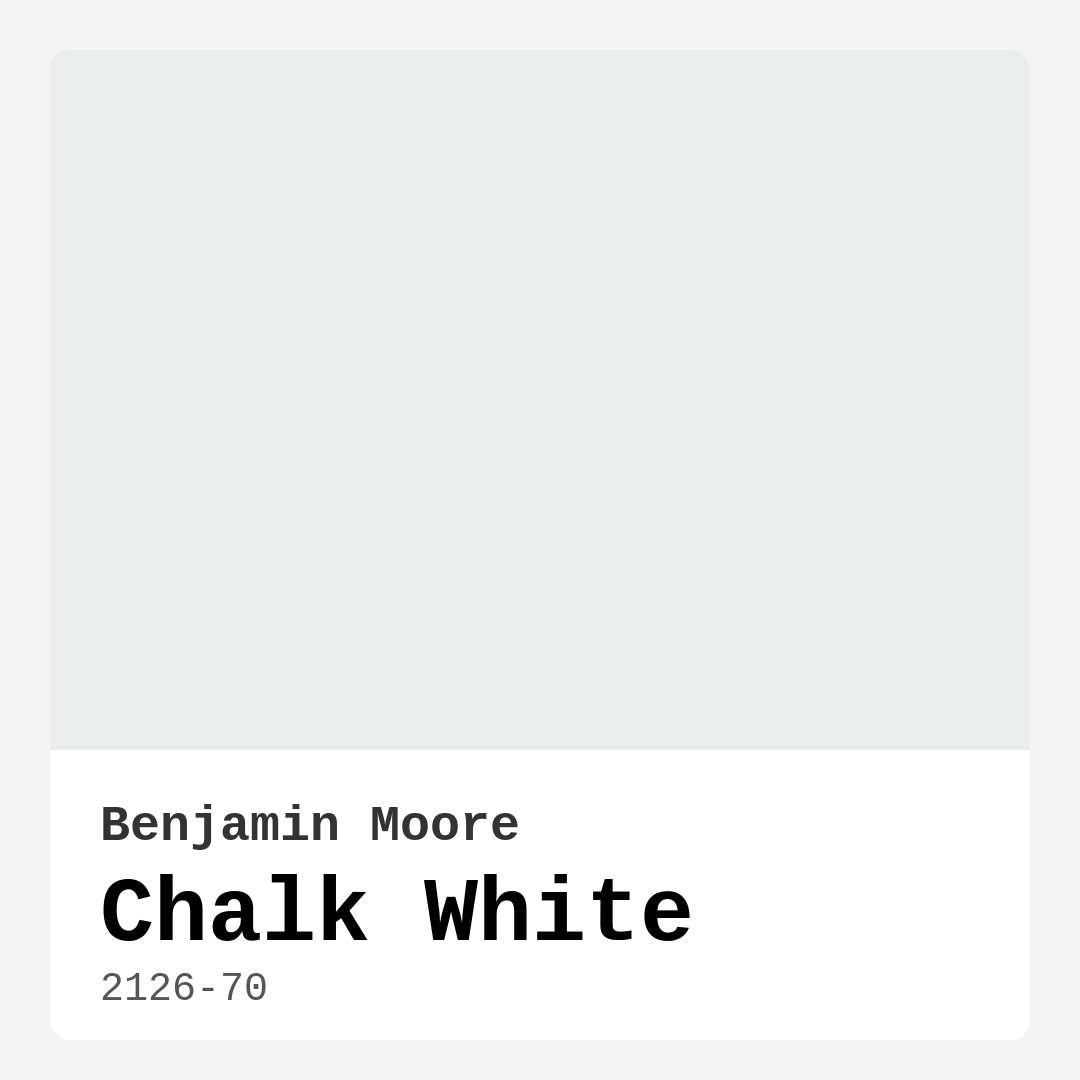 Benjamin Moore Chalk White 2126-70 Real Images