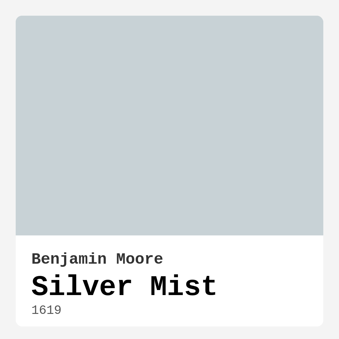 Benjamin Moore Silver Mist 1619 Real Images