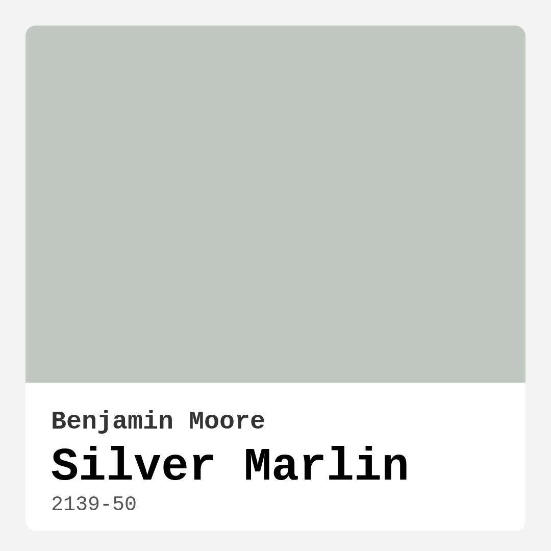 Benjamin Moore Silver Marlin 2139-50 Real Images