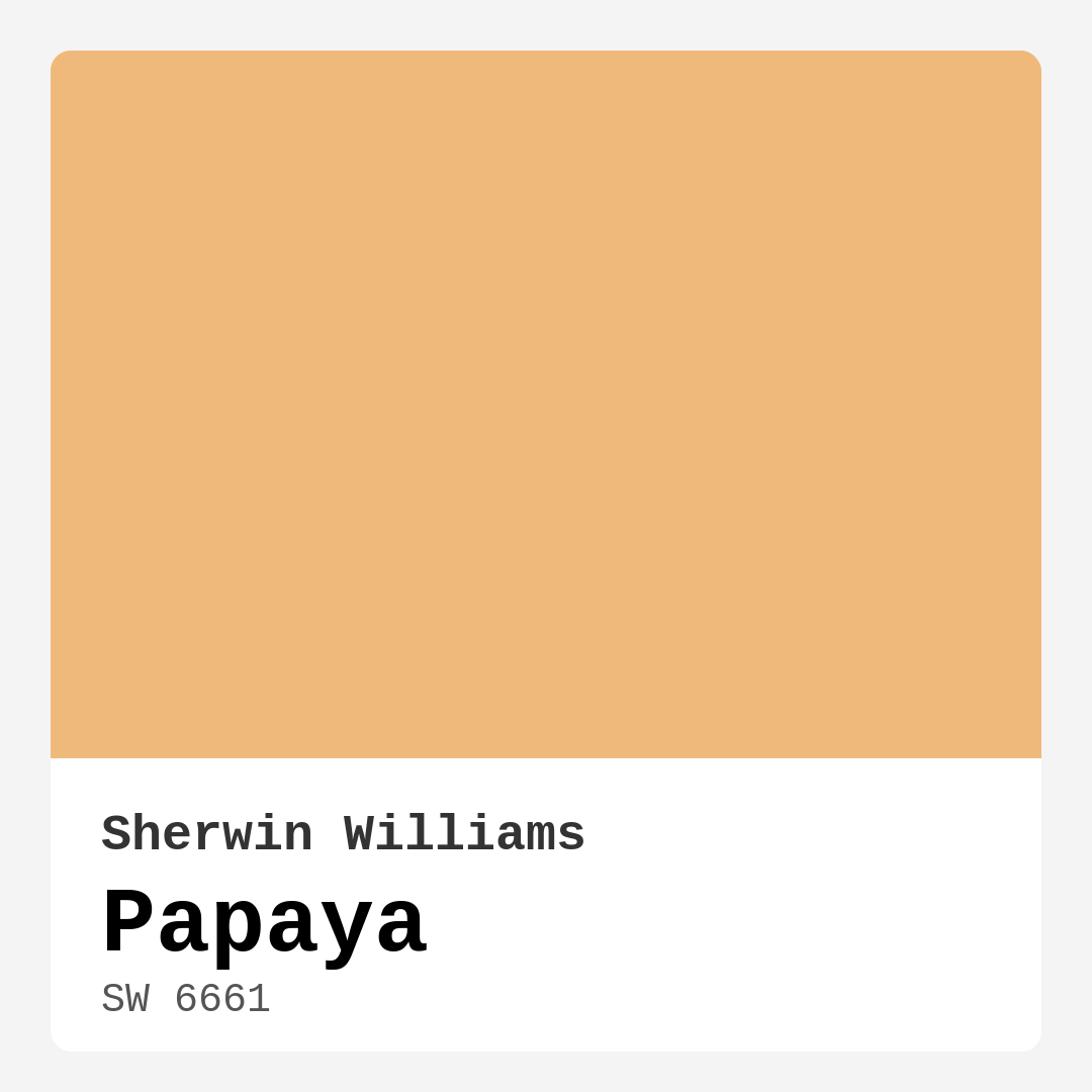 Papaya SW 6661 by Sherwin Williams