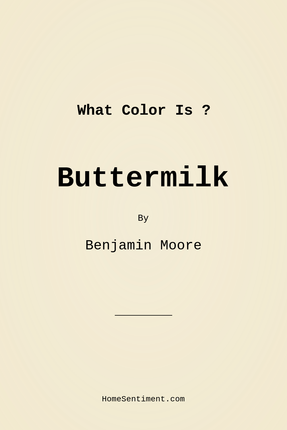 Buttermilk 919 by Benjamin Moore