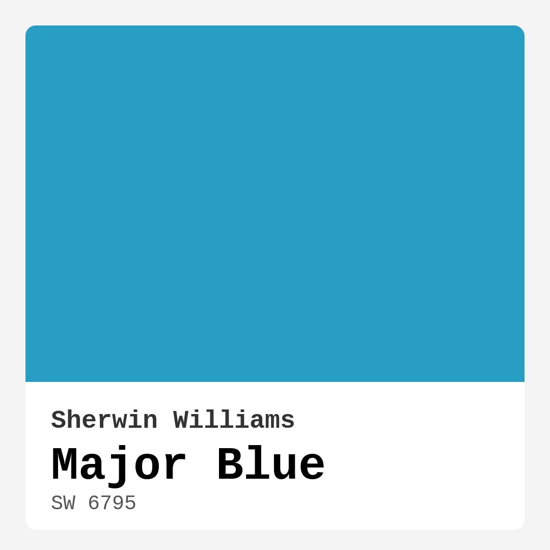 Major Blue SW 6795 by Sherwin Williams
