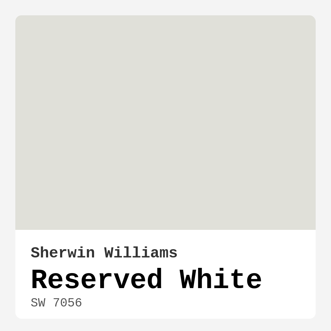 Reserved White SW 7056 by Sherwin Williams