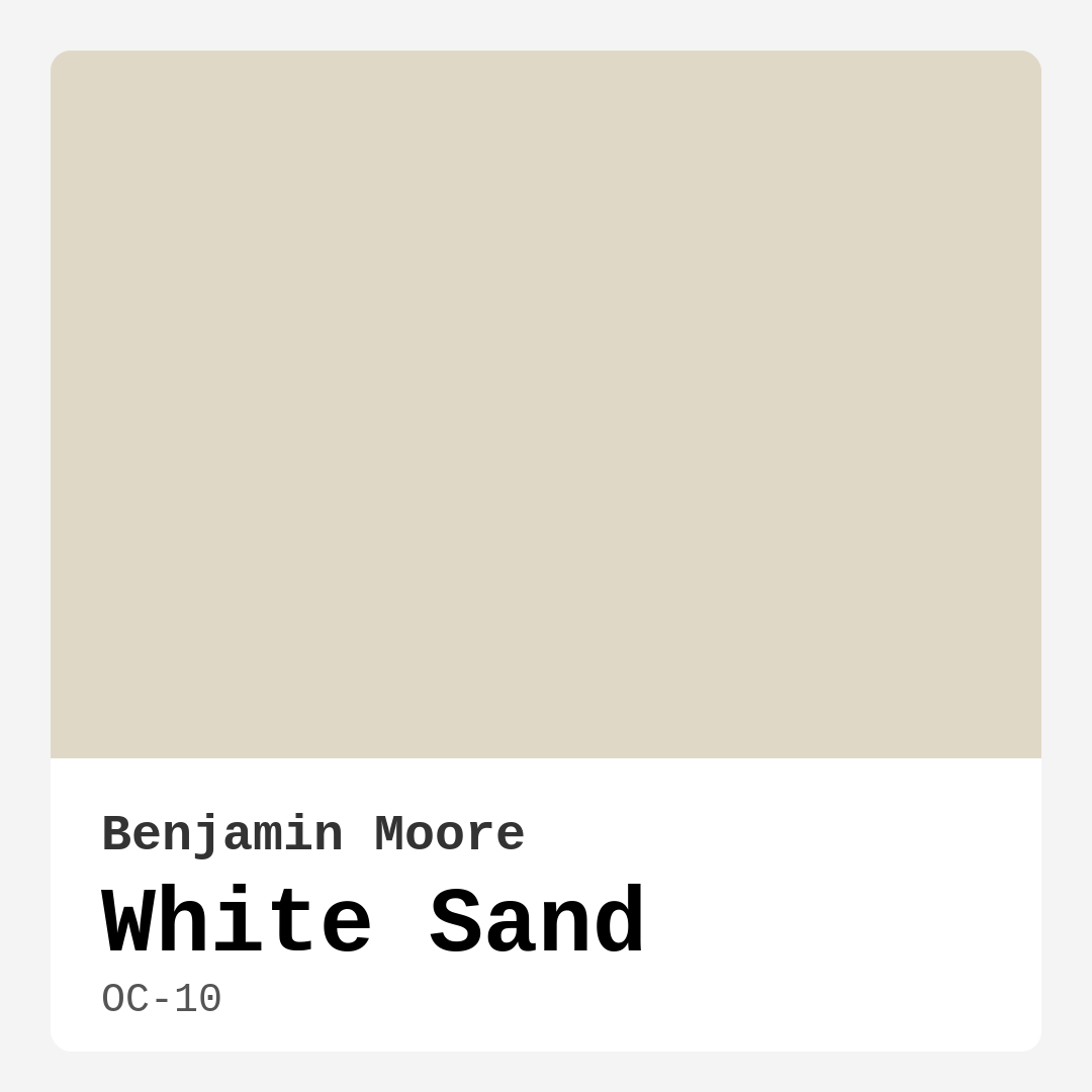 White Sand OC-10 by Benjamin Moore