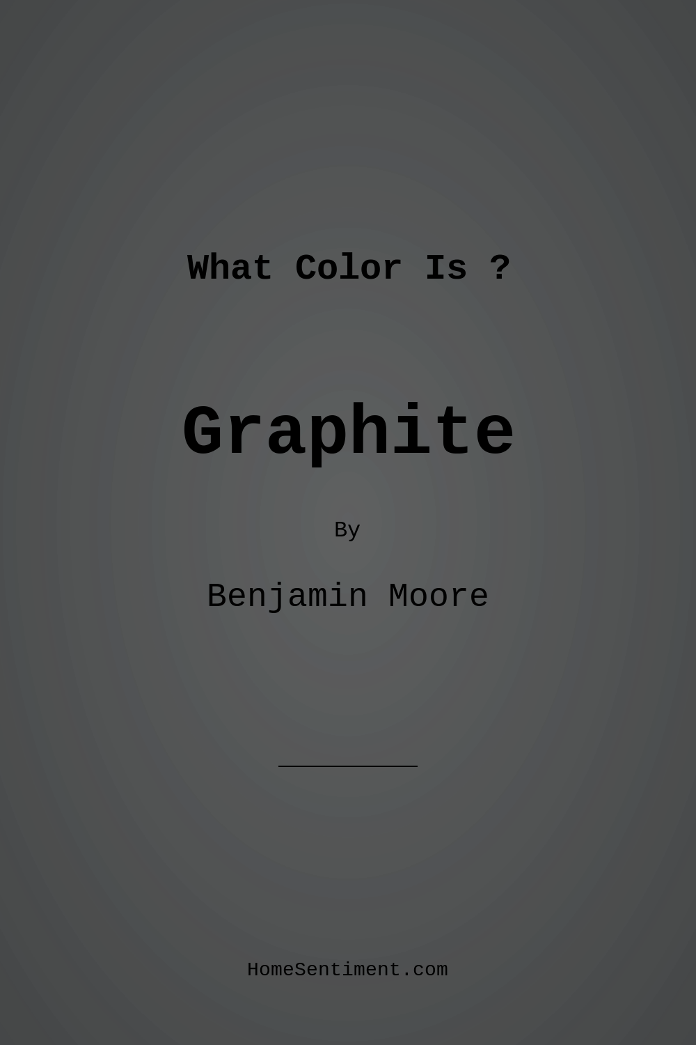 Graphite 1603 by Benjamin Moore