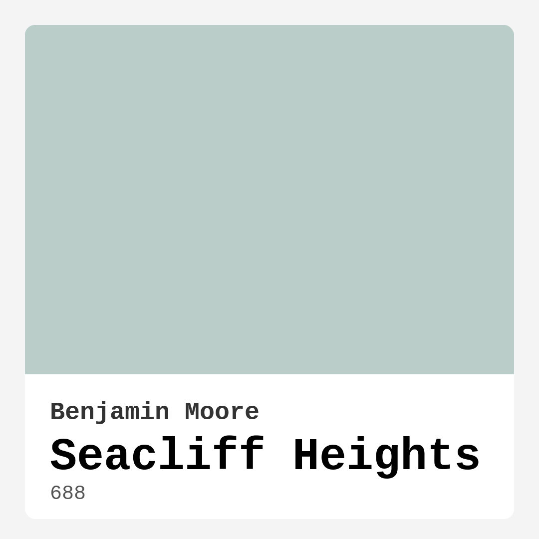 Benjamin Moore Seacliff Heights 688 Real Images