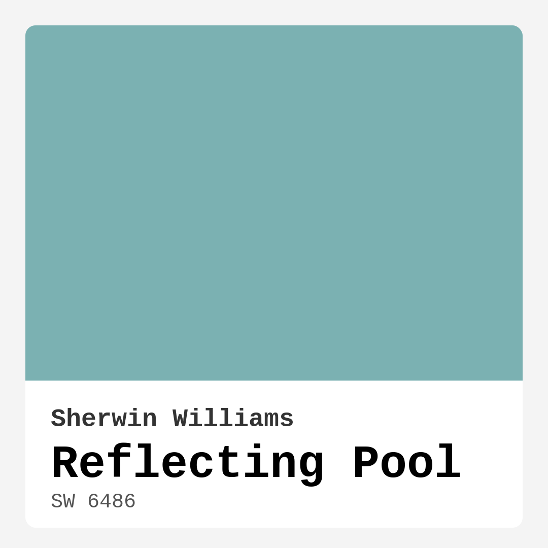 Reflecting Pool SW 6486 by Sherwin Williams