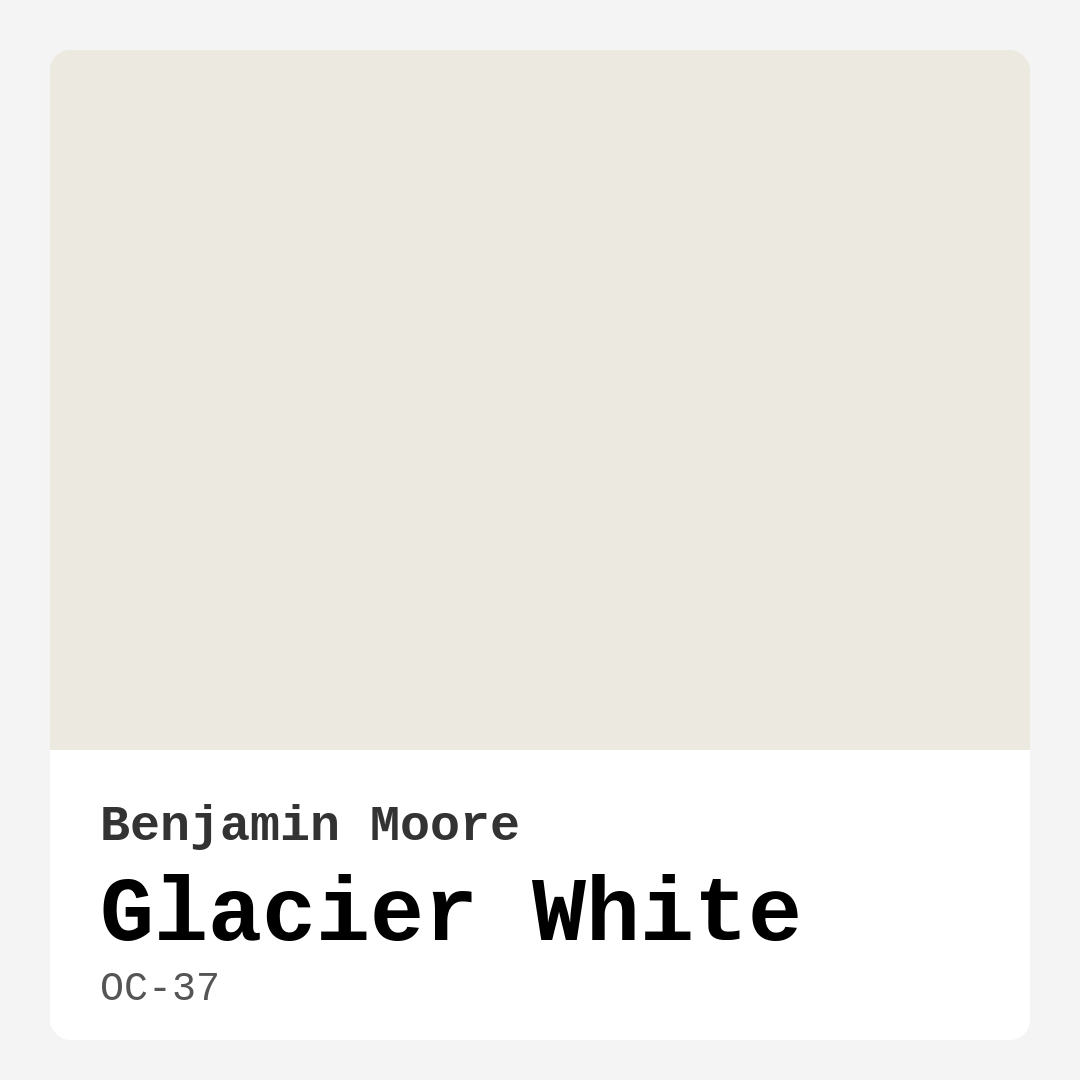 Glacier White OC-37 by Benjamin Moore