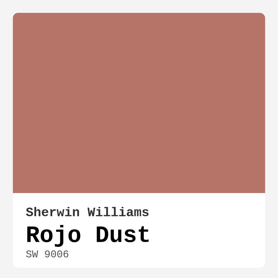 Rojo Dust SW 9006 by Sherwin Williams