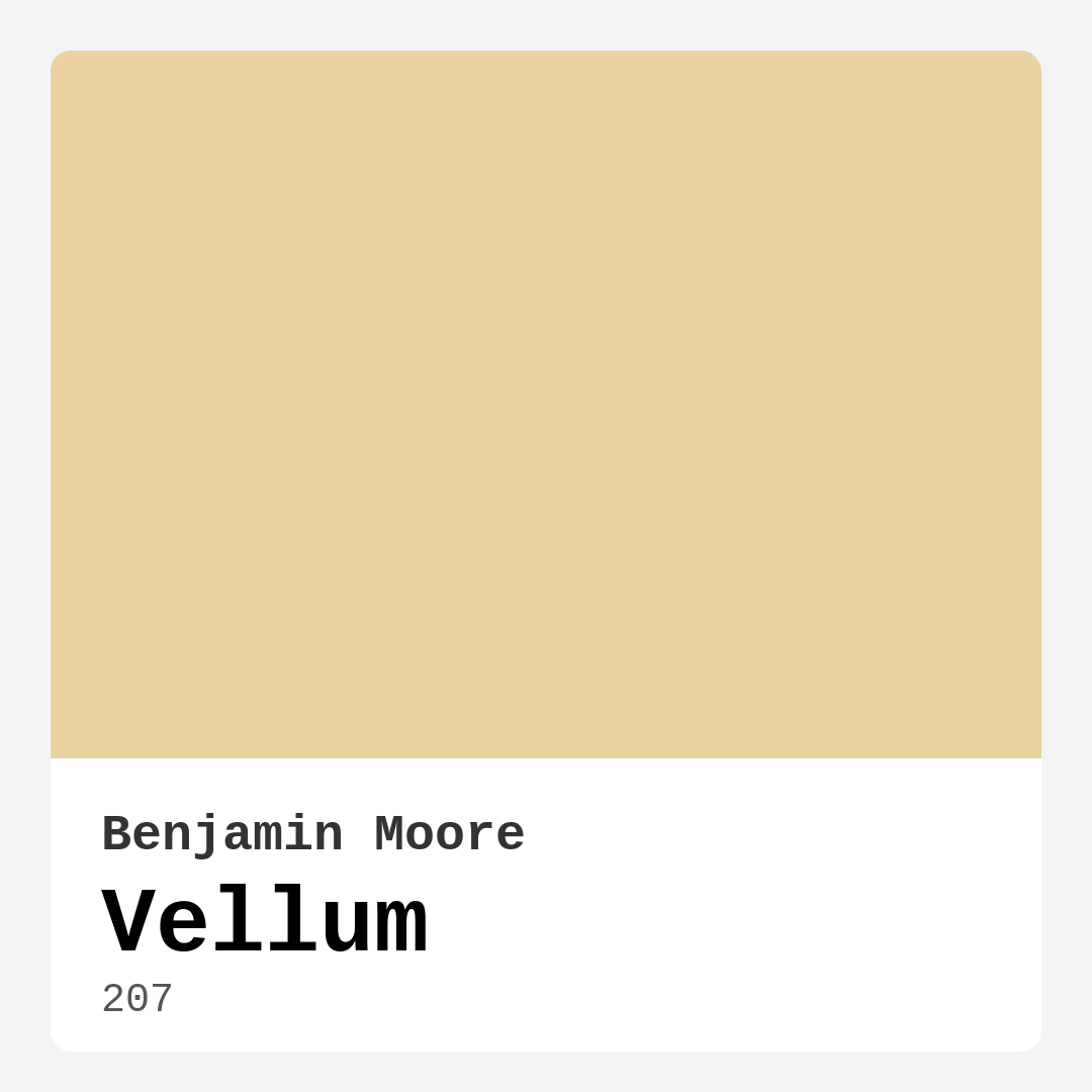Vellum 207 by Benjamin Moore