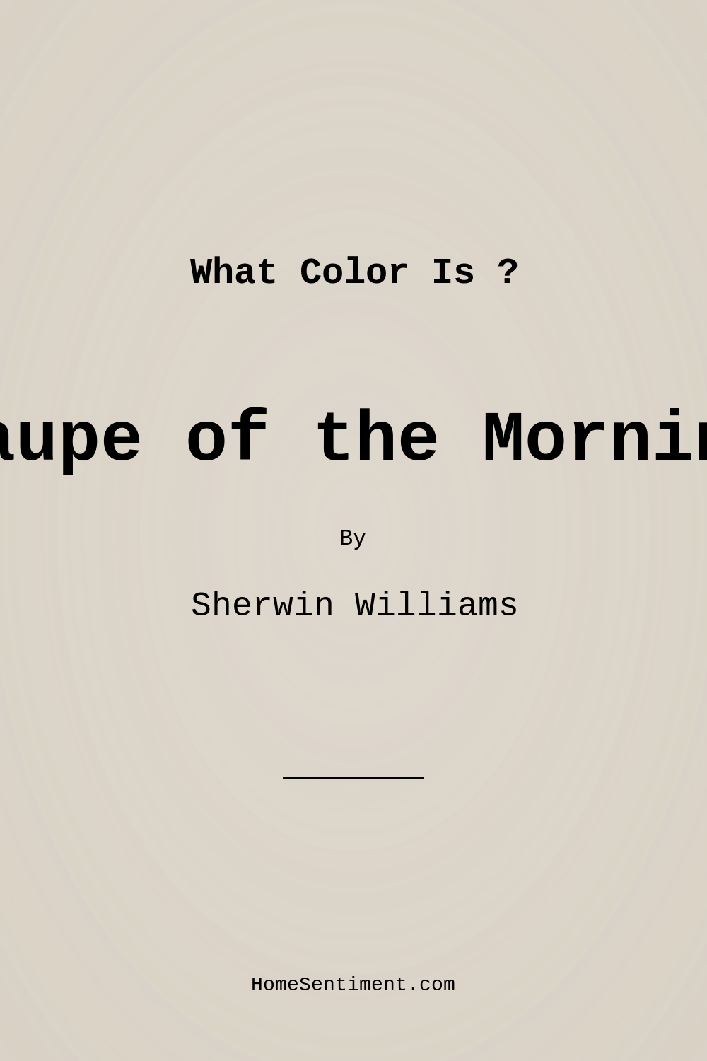 Taupe of the Morning SW 9590 by Sherwin Williams