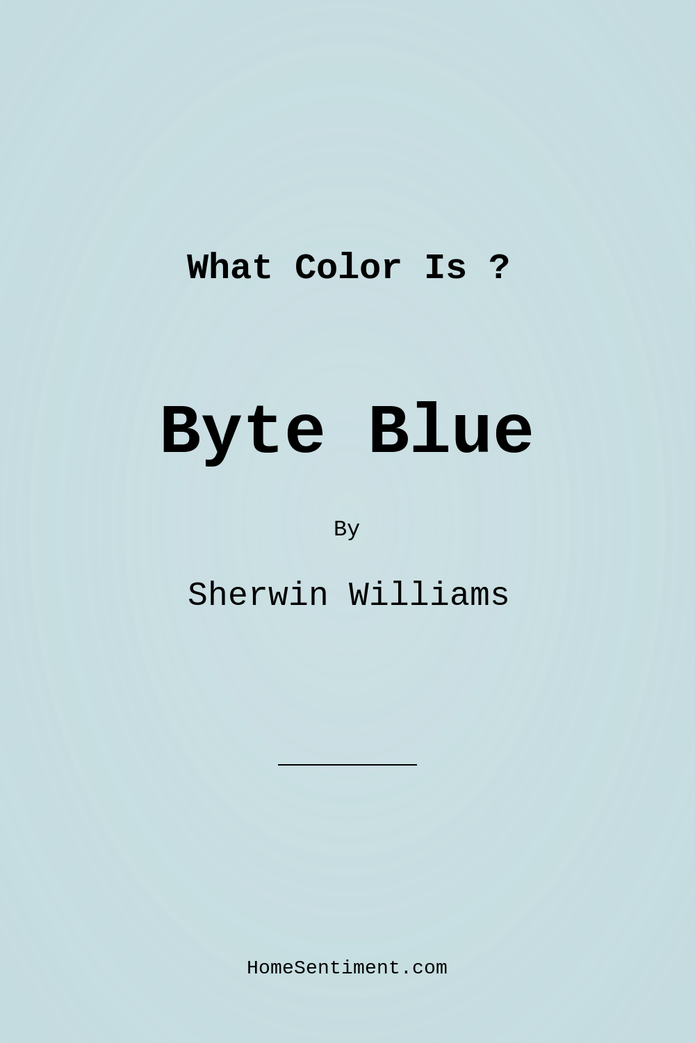 Byte Blue SW 6498 by Sherwin Williams