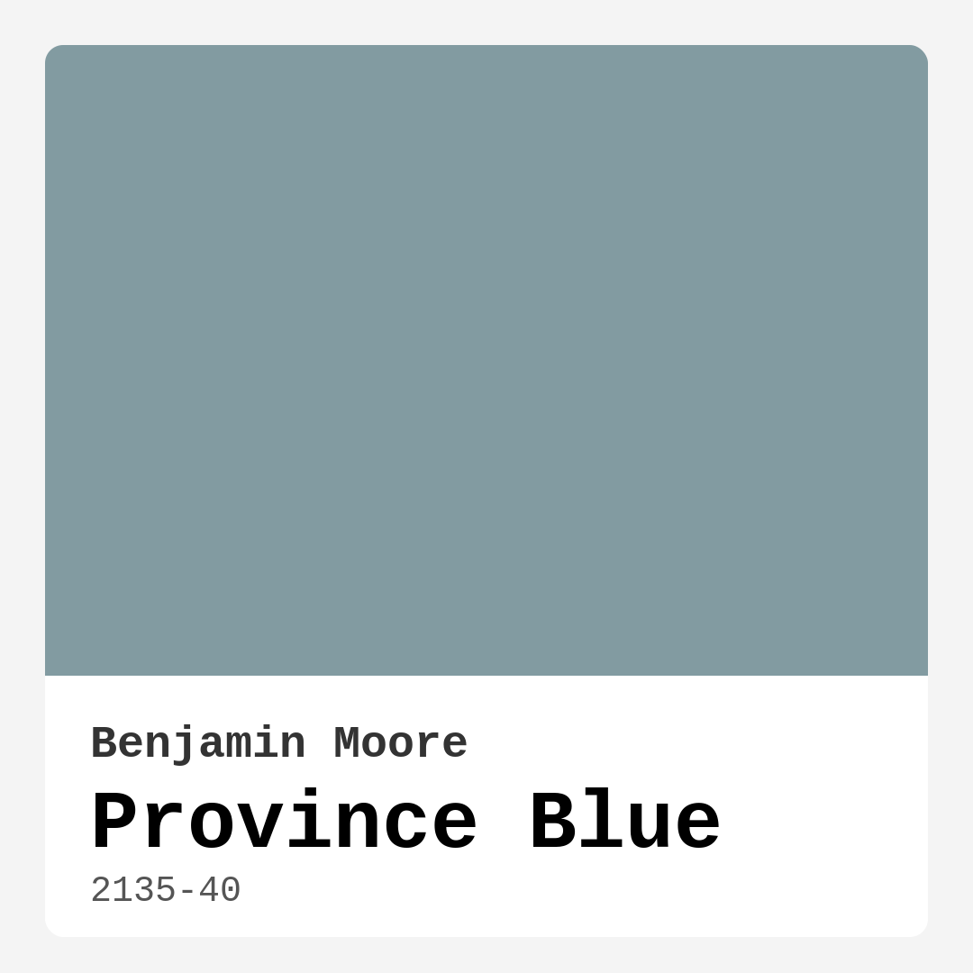 Province Blue 2135-40 by Benjamin Moore