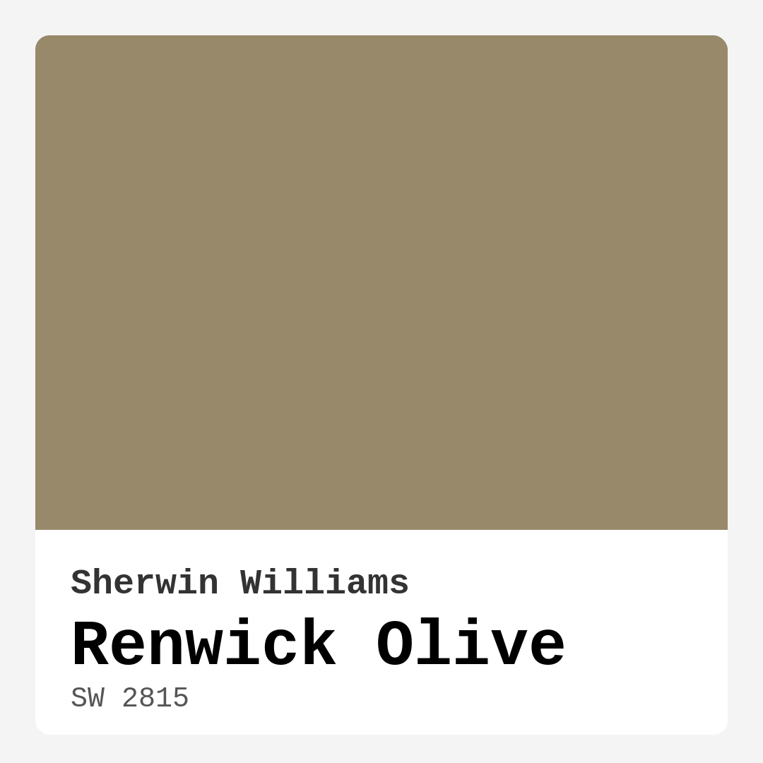 Renwick Olive SW 2815 by Sherwin Williams