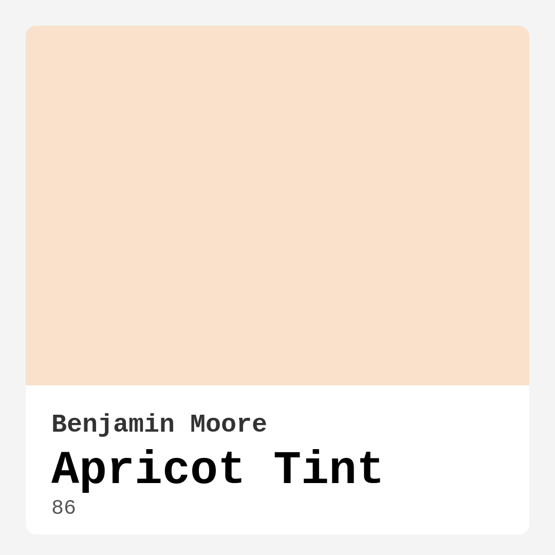 Apricot Tint 86 by Benjamin Moore