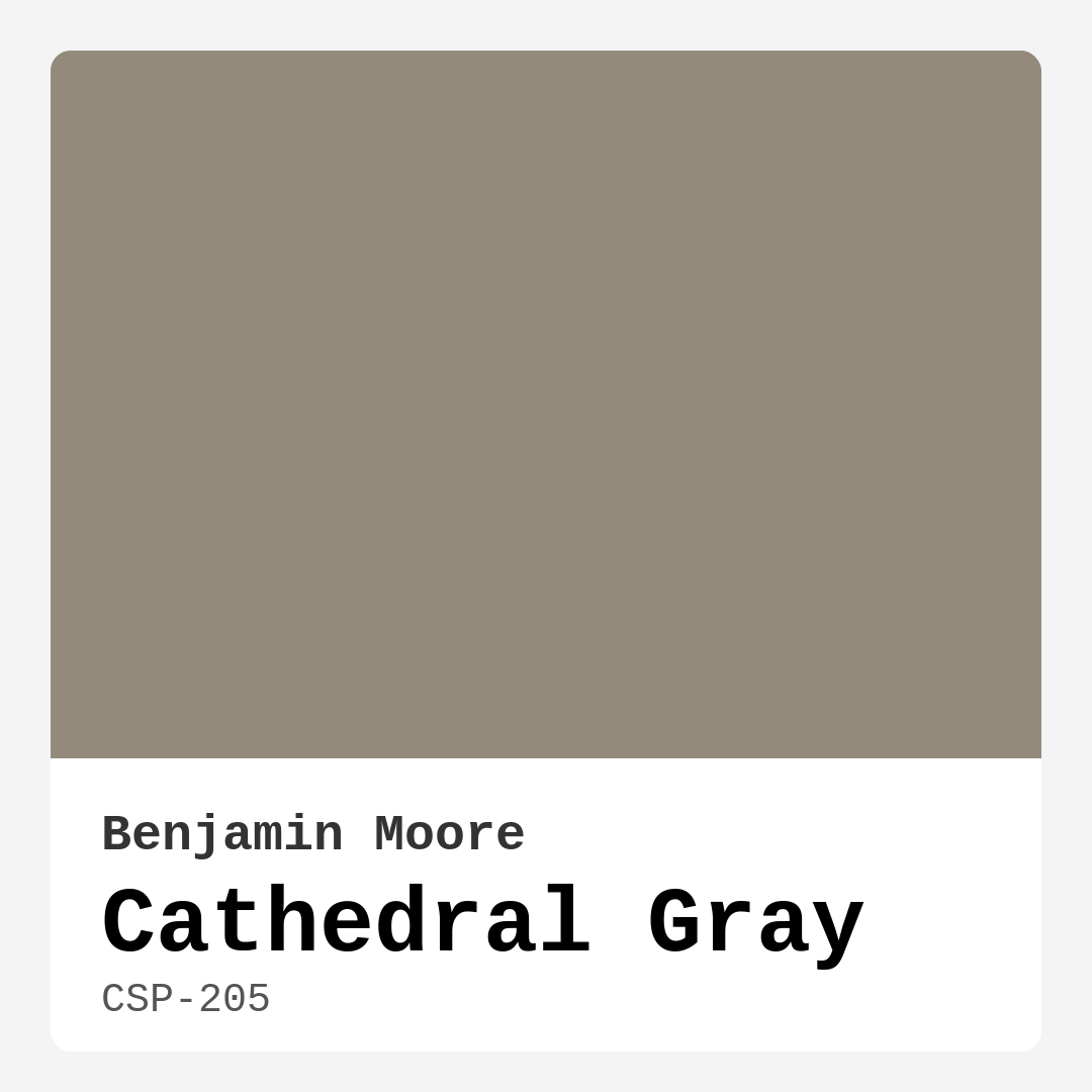 Cathedral Gray CSP-205 by Benjamin Moore