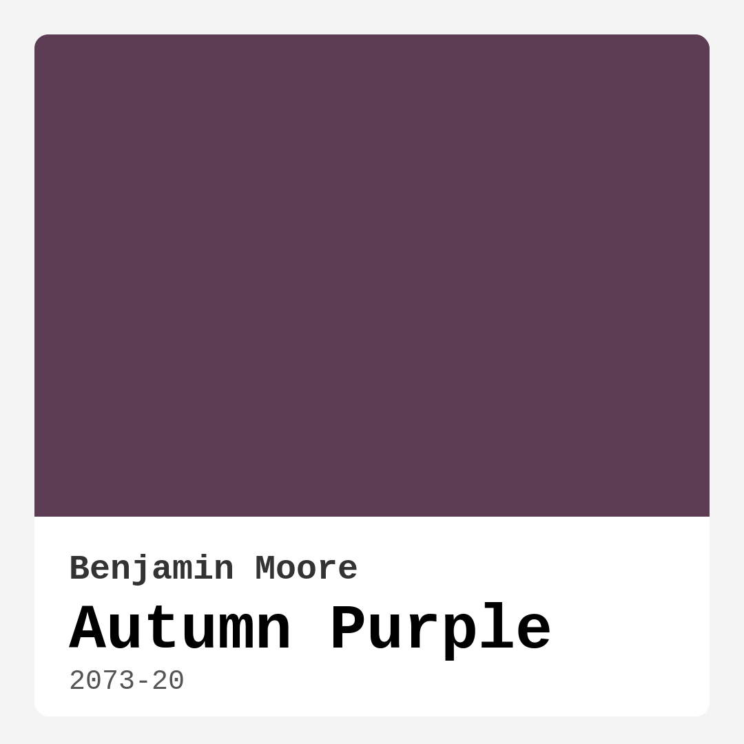 Autumn Purple 2073-20 by Benjamin Moore